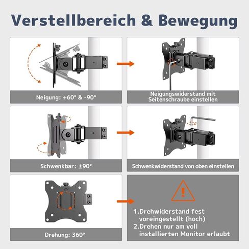 PUTORSEN Universal VESA Pole Mount لشاشات 17 بوصة - 32 بوصة، يناسب عمود قطره 1.38 بوصة وعمود حامل شاشة فولاذي طويل جدًا 32 بوصة مكون من قسمين - مع قاعدة تثبيت in Kuwait