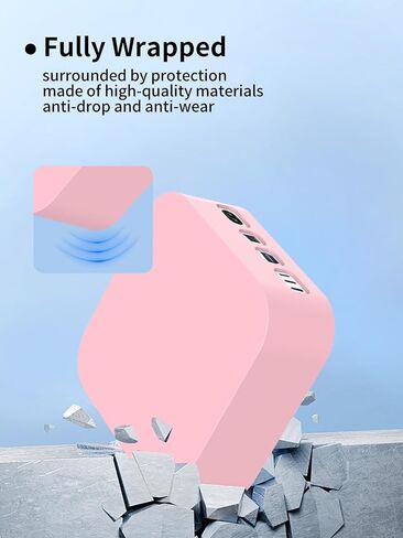 Case for Mac Mini M4/Mac Mini M4 Pro Desktop Computer, Sillence Material,Shock-Absorbing and Anti Drop Protection Soft Half Shell,Pink. in Saudi Arabia