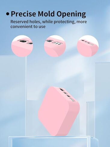 Case for Mac Mini M4/Mac Mini M4 Pro Desktop Computer, Sillence Material,Shock-Absorbing and Anti Drop Protection Soft Half Shell,Pink. in Saudi Arabia
