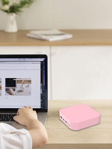 Case for Mac Mini M4/Mac Mini M4 Pro Desktop Computer, Sillence Material,Shock-Absorbing and Anti Drop Protection Soft Half Shell,Pink. in Saudi Arabia