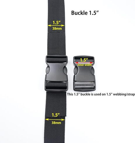 إبزيم سريع التحرير 1.5 بوصة، 1.5 بوصة حقيبة ظهر بديلة من البلاستيك مشبك أبازيم مشبك 2 عبوة لحقيبة حزام المظلة in Kuwait