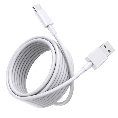 كابل USB C طويل بطول 20 قدمًا، أبيض ممتاز TPE USB A إلى النوع C كابل شاحن سلك شحن سريع لسلسلة iPhone 16 15 وSamsung Galaxy وNote وLG وMoto وPixel وأجهزة USB-C الأخرى in Saudi Arabia