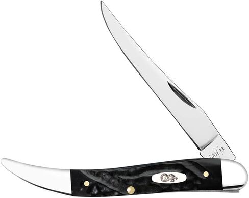 Case XX Pocket Knife ROUGH BLACK JIG SYNTHETIC MEDIUM TX TOOTHPICK Item #18242-610094 SS - Length Closed: 4 1/4Inches in Saudi Arabia