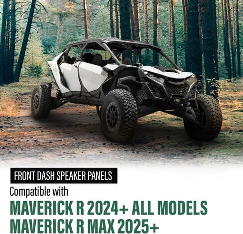 GRAND ORANGE Front Dash 6.5" Speaker Panel Compatible with Can-Am Maverick R 2024+ All Models Fit Can-Am Maverick R Max 2025+ Black in Saudi Arabia