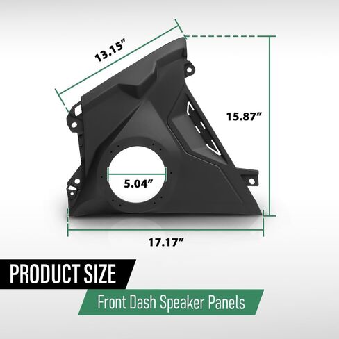 GRAND ORANGE Front Dash 6.5" Speaker Panel Compatible with Can-Am Maverick R 2024+ All Models Fit Can-Am Maverick R Max 2025+ Black in Saudi Arabia