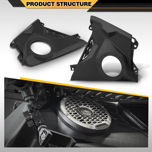لوحات مكبر صوت Front Dash مقاس 6.5 بوصة متوافقة مع جميع الموديلات Can-Am Maverick R 2024+، تناسب Can-Am Maverick R Max 2025+ أسود in Saudi Arabia