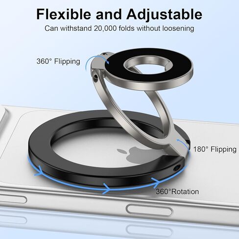Magnetic Phone Ring for Magsafe Grip Cell Phone Grip Holder Stand Two-Sided Magnet Finger Ring Kickstand for Samsung Galaxy S25 Ultra S24 FE Z Flip7,iPhone 17 Pro Max 16e 16 Plus 15,Magnetic Car Mount in Saudi Arabia
