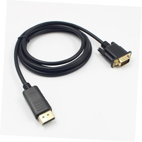 Displayport to Vga Male to Male Cable Gold Plated Connector High Definition Video Cord for Monitor Projector Reliable Shielded Conversion in Saudi Arabia