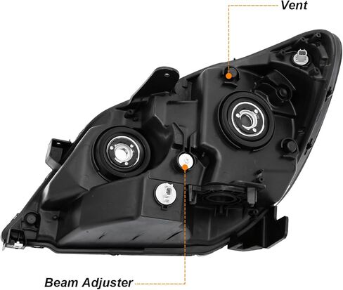 Headlight Assembly Fit for 2005-2010 Honda Odyssey,Factory Halogen Headlamp Replacement Driver Passenger Side Chrome Housing HO2502136 HO2503136 in Kuwait