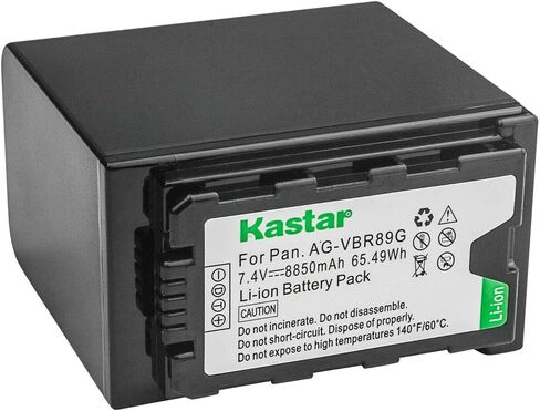 بطارية Kastar AG-VBR89G وشاحن USB LTD2 متوافق مع كاميرا Panasonic Lumix BGH1 Cinema 4K Box، HC-X1000، HC-MDH2، HC-MDH2GK، HC-MDH2GK-K، HC-MDH2M، AG-CX350، كاميرا AG-DVX200 in Kuwait