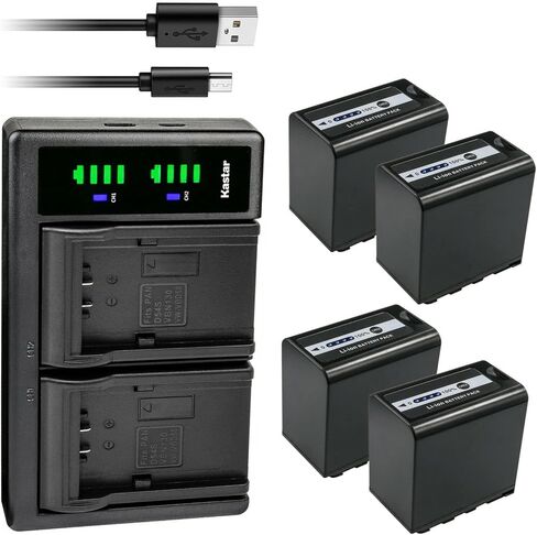 بطارية Kastar AG-VBR89G وشاحن USB LTD2 متوافق مع كاميرا Panasonic Lumix BGH1 Cinema 4K Box، HC-X1000، HC-MDH2، HC-MDH2GK، HC-MDH2GK-K، HC-MDH2M، AG-CX350، كاميرا AG-DVX200 in Kuwait