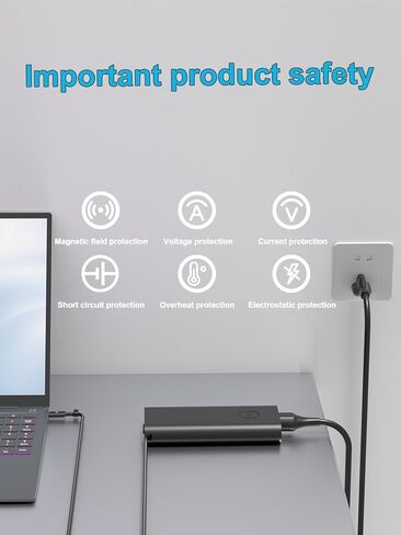 شاحن تيار متردد USB-C بقوة 100 واط متوافق مع Dell Pro Max/Rugged/Plus 14 16 Inspiron 14 16 Plus 7420 7430 Precision 3540 3541 5680 5690 5770 XPS 14 13 9440 Latitude 5501 5411 5421 5511 كمبيوتر محمول in Kuwait