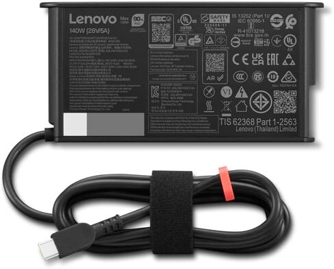 Lenovo ThinkPad Mobile Workstation 140W USB-C GaN Slim AC محول لجهاز ThinkPad P1 Series-P1 G8، ThinkPad P16 Series-P16v G3، ThinkPad T1 Series-T1g G8، ADL140YGSDC3A، 5A11K67869، SA10R17029. in Saudi Arabia