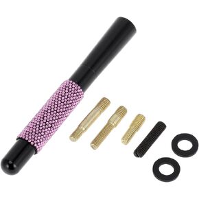 1 Set Universal Car Signal Antenna 4.72" Bling Rhinestone Polished Finish Antenna for Decoration Aluminum Alloy Material Pink in Kuwait