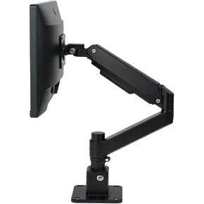 Single Monitor Arm for 17-49 Inch Ultrawide Screens, Single Monitor Mount Heavy Duty up to 44lbs, Adjustable Vertical Stacked Full Motion Single Monitor Arm Desk Mount, 75/100mm VESA Mount, Black in Saudi Arabia