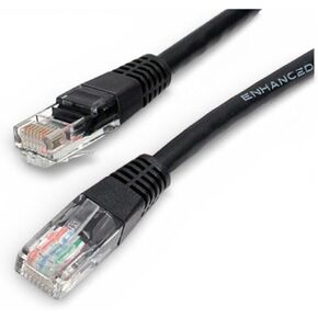 1ft - CAT5e Ethernet Network LAN Router Patch Cable Cord سلك 350 ميجا هرتز RJ45 أسود متعدد الاستخدامات سلك عالمي متين يمكن الاعتماد عليه استبدال جزء الأجهزة المنزلية ترقية مكون الصيانة in Kuwait