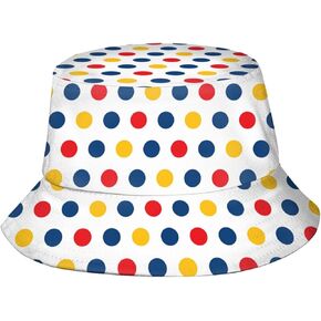 Cute Polka Dots Bucket Hat,Funny Beach Fisherman Hats Sun Wide Brim Cap for Women Men and Teens in Kuwait