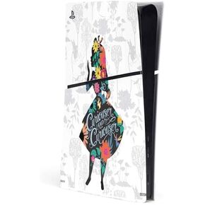 ملصق Skinit المخصص للألعاب متوافق مع وحدة التحكم PS5 Slim Digital Edition - تصميم نمط طباعة الفطر مرخص رسميًا من Disney Alice in Wonderland (الرسوم المتحركة) in Saudi Arabia