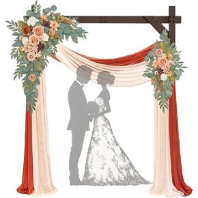 7.48FT Wooden Wedding Arch Frame Backdrop Stand, Square Wood Arch Stand Wedding Arches for Ceremony Wedding Arbor in Kuwait