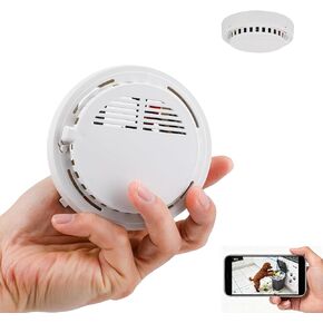 كاشف دخان الكاميرا الخفية LIZVIE، تصميم يدوي DIY، 5000 مللي أمبير في الساعة مثبت على السقف 1080 بكسل عالي الدقة للرؤية الليلية وكشف الحركة عن بعد للتحكم عن بعد للمنزل/المكتب وأمن المراقبة الداخلية in Kuwait