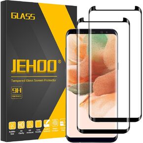 [2 Pack] Screen Protector for Samsung Galaxy S8, Support Fingerprint, 9H Tempered Glass Film, Easy Installation, Bubble Free in Kuwait