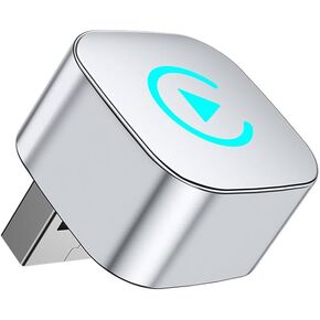 محول CarPlay اللاسلكي للسيارة Mazda CX‑5 2019 2020 2021 2022 2023 2024 2 في 1 يدعم Apple CarPlay وAndroid Auto Mini USB تصميم توصيل سريع وتشغيل، فضي in Kuwait