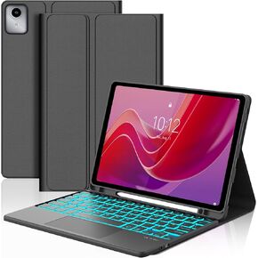 Keyboard Case for Lenovo Tab M11 11 Inch 2024, Detachable Keyboard Cover with Pen Holder for Lenovo Bluetooth M11 Tablet, Smart Folio Case with Keypad for Tab TB330FU/TB330XU, Multi-view Angles, Black in Saudi Arabia