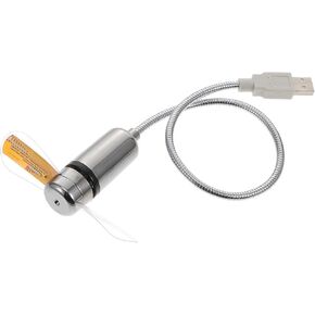 مروحة عرض درجة الحرارة على مدار الساعة LED USB من Gadpiparty للكمبيوتر، مروحة USB صغيرة محمولة مع رقبة معقوفة قابلة للتعديل للاستخدام المكتبي والسفر in Kuwait
