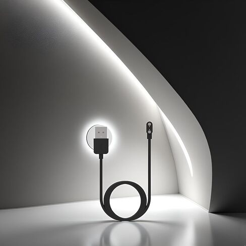 قطعتان باللون الأسود متوافقان مع ساعة Da Fit الذكية، والكابل، وشاحن USB بديل بطول 3.3 قدم، وسلك مناسب جدًا للساعة الذكية لكابلات وشواحن Da App وملحقات شاحن مغناطيسي in Saudi Arabia