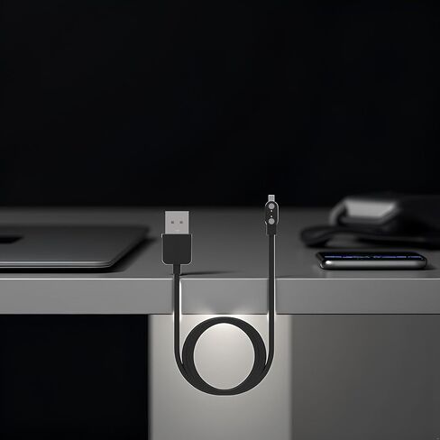 قطعتان باللون الأسود متوافقان مع ساعة Da Fit الذكية، والكابل، وشاحن USB بديل بطول 3.3 قدم، وسلك مناسب جدًا للساعة الذكية لكابلات وشواحن Da App وملحقات شاحن مغناطيسي in Saudi Arabia