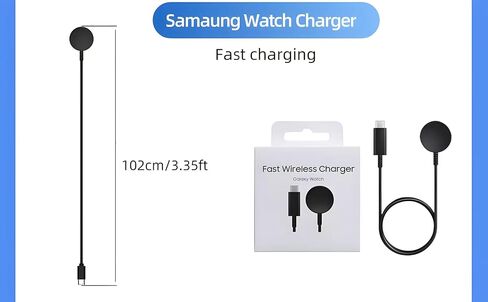 شحن سريع USB-C لشاحن ساعة Samsung Galaxy - شاحن محمول مغناطيسي متوافق مع 8/8 Classic/7/Ultra/6/6 Classic/5 Pro/5/4/4 Classic/3 Active2/1 in Saudi Arabia