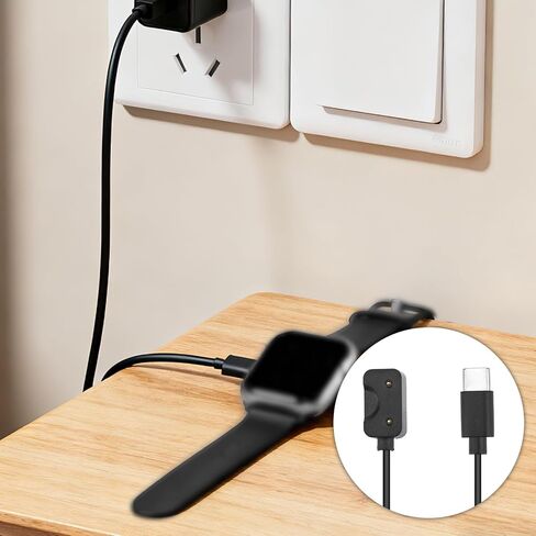 3 قطع كابل شحن USB C لهاتف Samsung Galaxy Fit 3، 53 سم / 20.9 بوصة ABS مغناطيسي للساعة الذكية سلك بديل لشاحن Galaxy Fit 3 لتتبع اللياقة البدنية SM-R390 (أسود) in Saudi Arabia