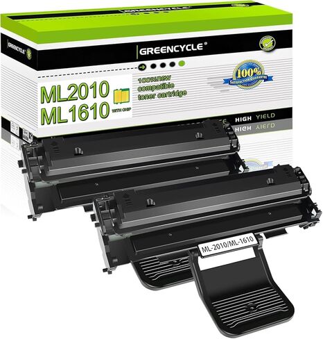 GREENCYCLE 2 Pack ML2010 ML1610 ML-2010D3 Black Toner Cartridge Replacement Compatible for Samsung ML-2010 ML-2010R MLT-D119S ML-2510 ML-2570 SCX-4321 SCX-4521F Printer in Saudi Arabia