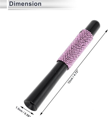 1 Set Universal Car Signal Antenna 4.72" Bling Rhinestone Polished Finish Antenna for Decoration Aluminum Alloy Material Pink in Kuwait