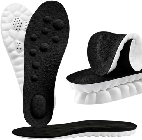 4D Cloud Memory Foam Insoles for Men & Women, Shoe Inserts for Work Boots, Comfort Anti-Fatigue Support for Standing All Day, for Plantar Fasciitis(Men 8.5-9 | Women 10.5-11-(275-280mm)) in Saudi Arabia