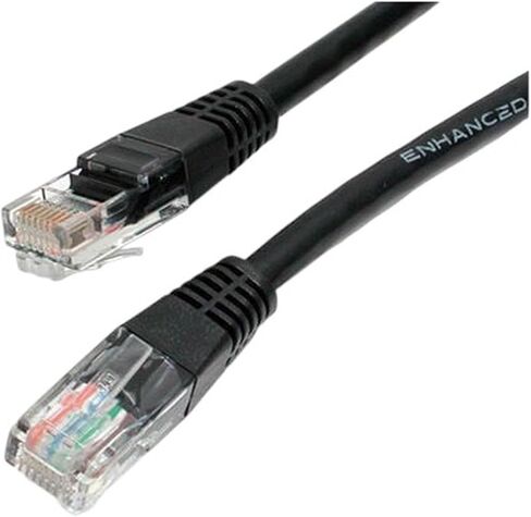 5ft - CAT5e Ethernet Network LAN Router Patch Cable Cord سلك 350 ميجا هرتز RJ45 أسود متعدد الاستخدامات سلك عالمي متين يمكن الاعتماد عليه استبدال جزء الأجهزة المنزلية ترقية مكون الصيانة in Saudi Arabia