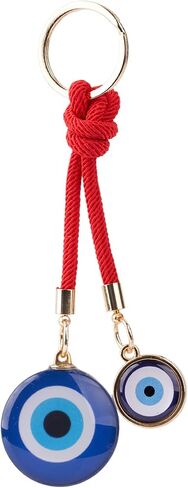 BCS Evil Eye Keychain Bag Charm - Good Luck & Protection Amulet - Car Keyring Purse Accessories for Women in Saudi Arabia