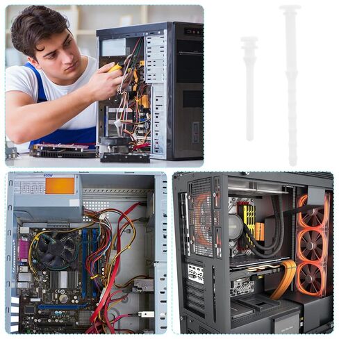 Kisangel 20pcs Computer Fan Mounting Screws and Long Shockproof Rubber Screws Set for PC Case Cooling Compatible with ATX and Desktop Computer Components in Kuwait