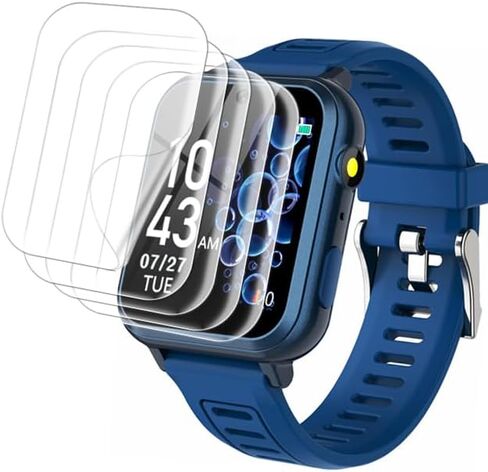 [5 Pack] Screen Protector for S16 1.54 Inches Smart Watch, Case Friendly Clear Bubble Free PET Film for Phyulls S16 / Wiszodet S16 / Cosjoype S16 / Sedzofan S16 Kids’smart watch in Saudi Arabia