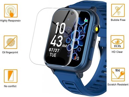[5 Pack] Screen Protector for S16 1.54 Inches Smart Watch, Case Friendly Clear Bubble Free PET Film for Phyulls S16 / Wiszodet S16 / Cosjoype S16 / Sedzofan S16 Kids’smart watch in Saudi Arabia