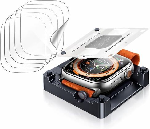 Mizi 5 Pack لـ Apple Watch Ultra 3/2/1 واقي شاشة 49 مم، طبقة TPU مرنة ذاتية المعالجة [ليس زجاجًا]، مضاد للخدش، خالٍ من الفقاعات، حساس باللمس عالي الدقة، مجموعة سهلة التركيب لـ iWatch 49 مم-شفاف in Kuwait