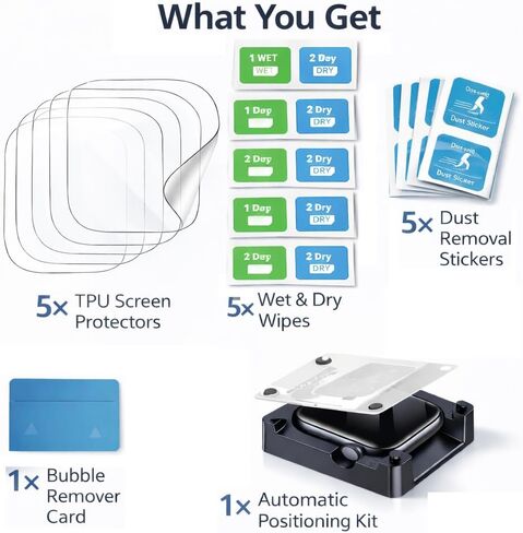 Mizi 5 Pack لـ Apple Watch Ultra 3/2/1 واقي شاشة 49 مم، طبقة TPU مرنة ذاتية المعالجة [ليس زجاجًا]، مضاد للخدش، خالٍ من الفقاعات، حساس باللمس عالي الدقة، مجموعة سهلة التركيب لـ iWatch 49 مم-شفاف in Kuwait