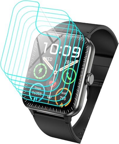 for Blackview Smart Watch R50Pro Screen Protector [6 Pack] HD Clear Soft PET Film [Anti-Fingerprint][Anti-Scratch][Bubble Free] Compatible for Blackview R50Pro, ganopterygon Smart Watch TK09 in Saudi Arabia