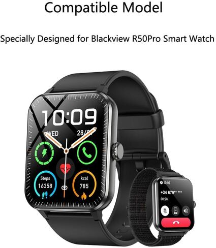 for Blackview Smart Watch R50Pro Screen Protector [6 Pack] HD Clear Soft PET Film [Anti-Fingerprint][Anti-Scratch][Bubble Free] Compatible for Blackview R50Pro, ganopterygon Smart Watch TK09 in Saudi Arabia