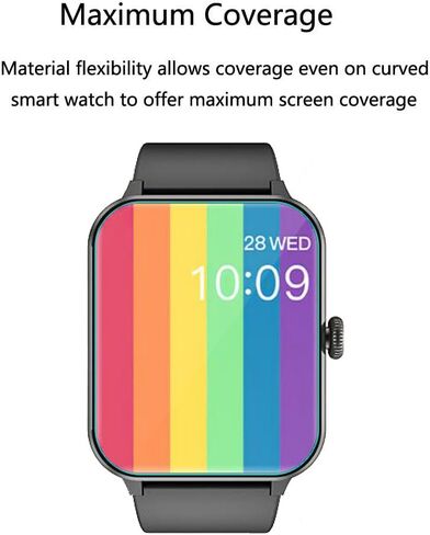 for Blackview Smart Watch R50Pro Screen Protector [6 Pack] HD Clear Soft PET Film [Anti-Fingerprint][Anti-Scratch][Bubble Free] Compatible for Blackview R50Pro, ganopterygon Smart Watch TK09 in Saudi Arabia