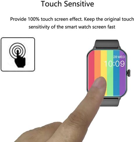 for Blackview Smart Watch R50Pro Screen Protector [6 Pack] HD Clear Soft PET Film [Anti-Fingerprint][Anti-Scratch][Bubble Free] Compatible for Blackview R50Pro, ganopterygon Smart Watch TK09 in Saudi Arabia