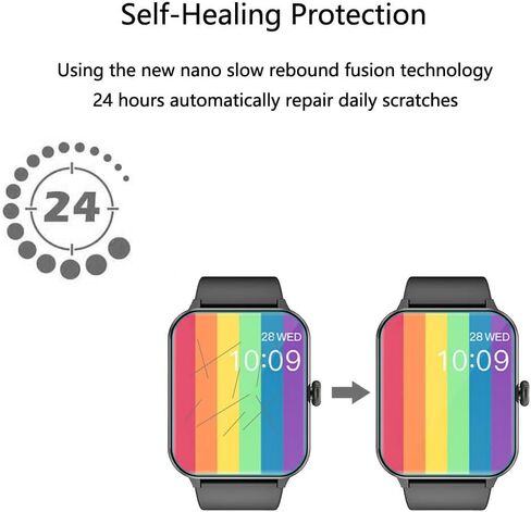 for Blackview Smart Watch R50Pro Screen Protector [6 Pack] HD Clear Soft PET Film [Anti-Fingerprint][Anti-Scratch][Bubble Free] Compatible for Blackview R50Pro, ganopterygon Smart Watch TK09 in Saudi Arabia