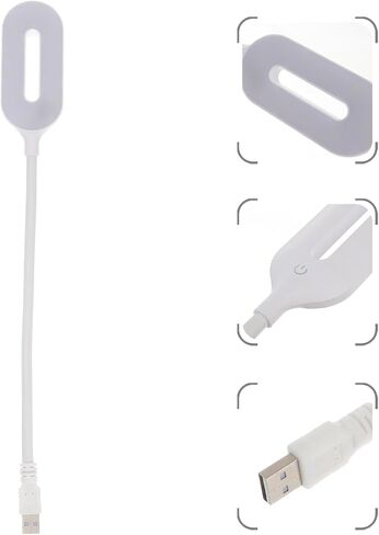 مصباح قراءة USB مع ضوء ليلي مرن بجانب السرير يعمل بمنفذ USB للعناية بالعين لإضاءة القراءة لغرفة النوم والمنزل in Saudi Arabia