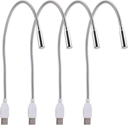 SAFIGLE 4 قطع لوحة مفاتيح USB ضوء مرن معقوفة ليلاً مصباح قراءة الكمبيوتر المحمول لجانب السرير والسفر العناية بالعين LED ضوء المهام in Kuwait