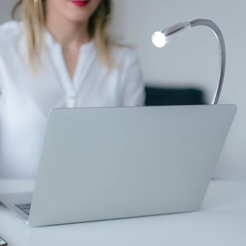 SAFIGLE 4 قطع لوحة مفاتيح USB ضوء مرن معقوفة ليلاً مصباح قراءة الكمبيوتر المحمول لجانب السرير والسفر العناية بالعين LED ضوء المهام in Kuwait